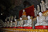 Inle Lake Myanmar. Pindaya, the famous Shwe Oo Min pagoda, a natural cave filled with thousands of gilded Buddha statues.